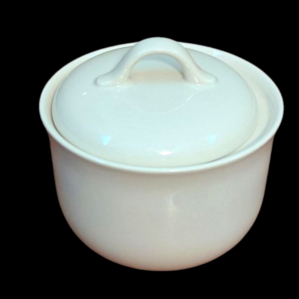 Vintage Corning Sandstone Lidded Sugar Bowl